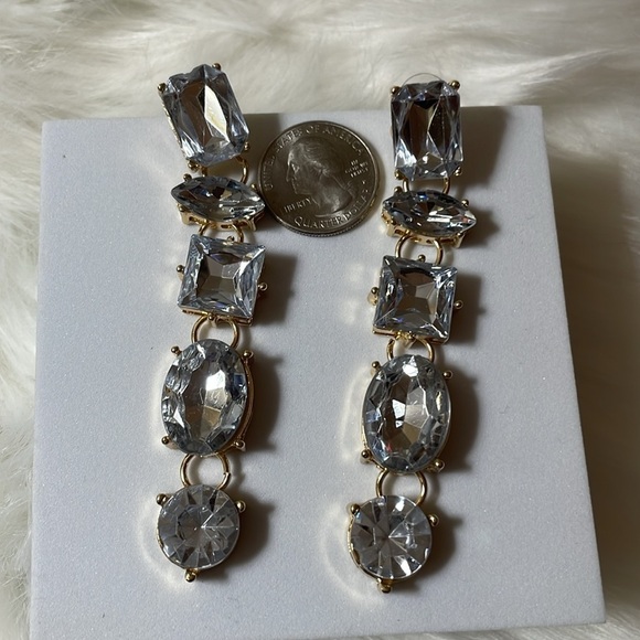 Zara Crystal Dangle Earrings - Picture 13 of 15
